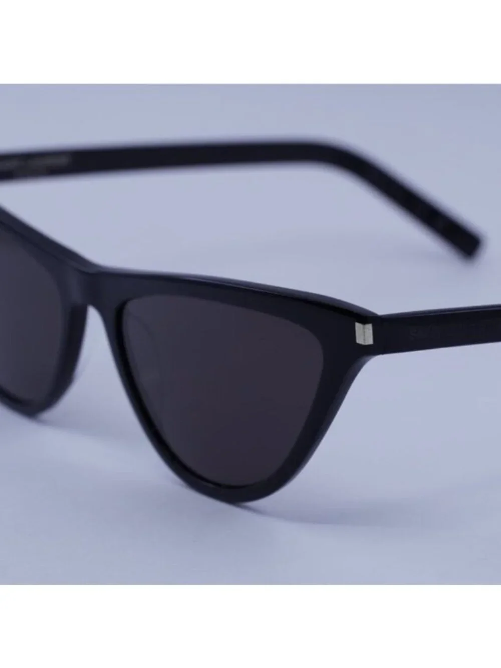 Saint Laurent SL550 SLIM 001 Sunglasses Black Cat Eye Frame, Black Lenses